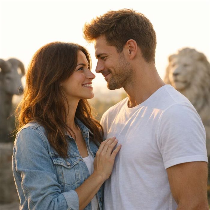 Compatibilité femme Bélier et homme Lion : duo de feu