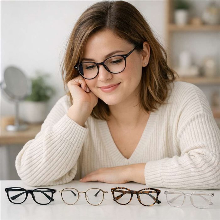 Quelles lunettes de vue femme choisir pour un visage rond ? | Guide